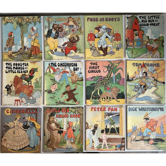 Lot Of 12 Depression Era Children's Books Platt & Munk 1930s Vintage Collectible